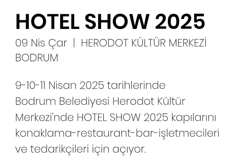 Bodrum Hotel Show 2025