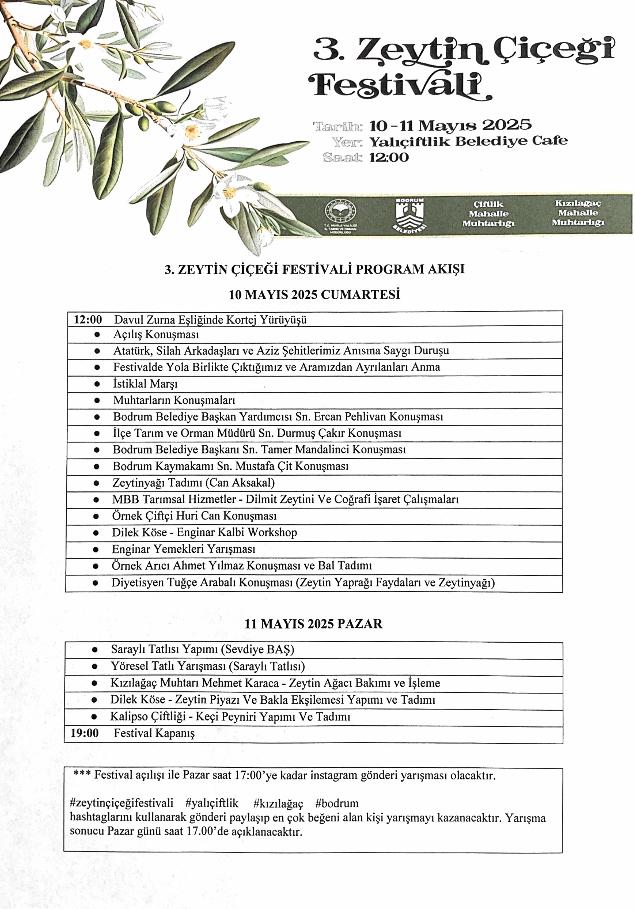 3rd Olive Blossom Festival in Bodrum