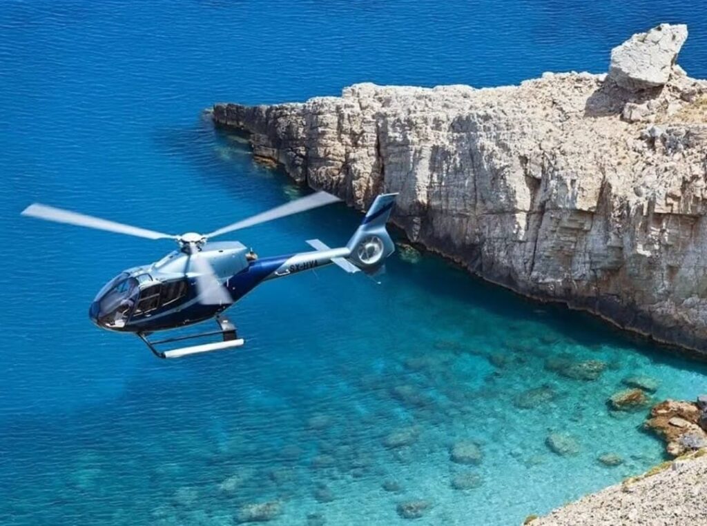 The Most Popular Helicopter Routes from Rhodes to Santorini, Mykonos, and Crete