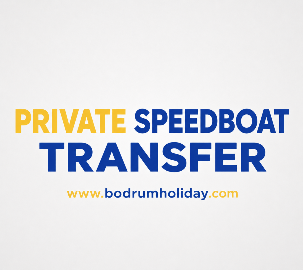 AXOPAR 28 BODRUM TO KOS PRIVATE SPEEDBOAT TRANSFER luxury speedboat cruising across the Aegean Sea between Bodrum and Kos Island with modern Scandinavian design, VIP seating, crystal clear blue water, and premium private transfer experience for up to 7 passengers.
