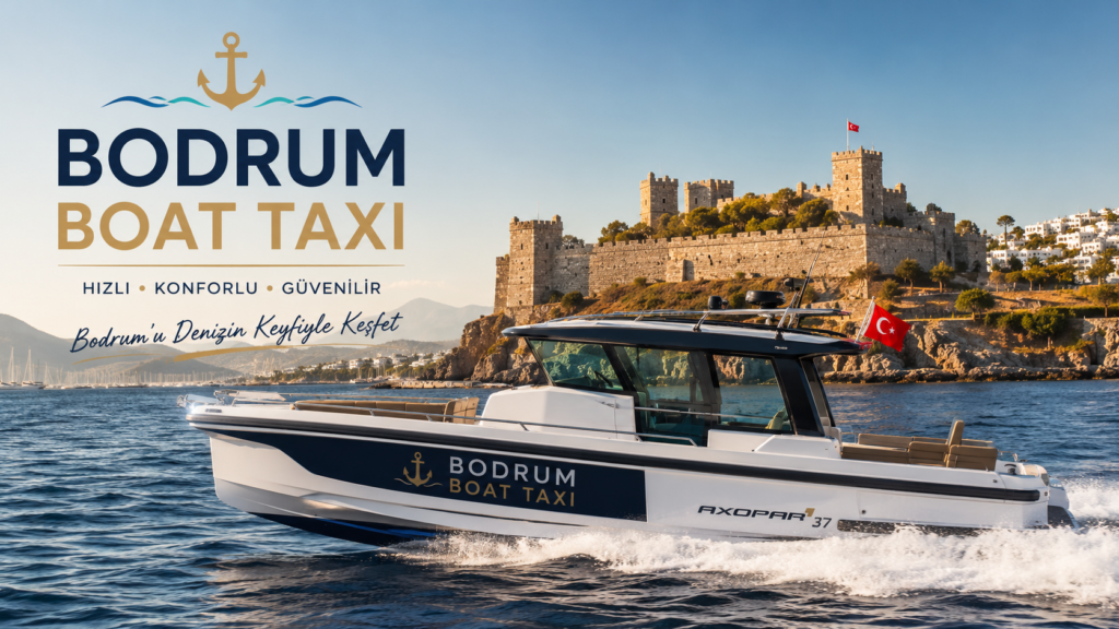 Bodrum Boat Taxi luxury speedboat providing fast VIP sea transfers between Bodrum marinas, beach clubs, luxury hotels, private villas, and nearby coastal destinations across the Aegean