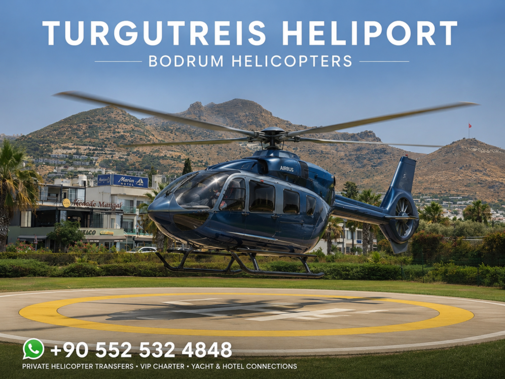 Tesla Travel Bodrum Helicopters – private helicopter charter and VIP helicopter transfer services in Bodrum, Turkey.